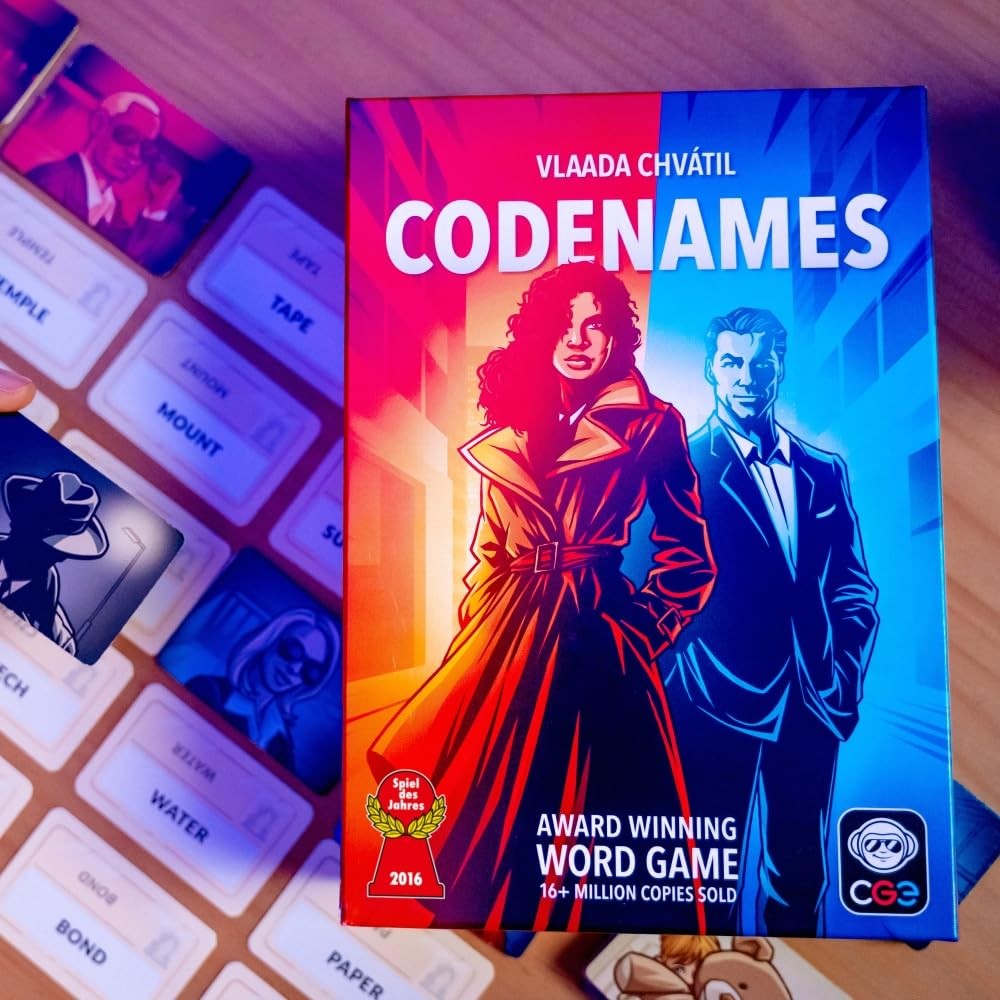 CGE Codenames Board Game (2nd Edition) The Top Secret Word Blue and White