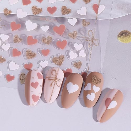 Valentine’s Day Nail Art Stickers Valentines Nail Stickers Heart Bow Style-33