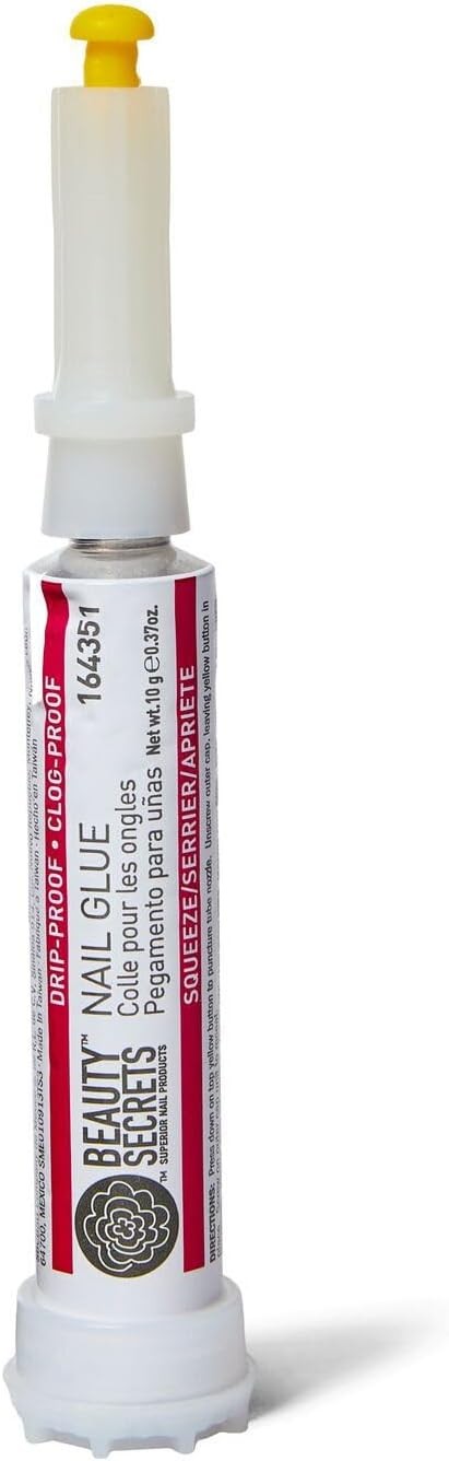Beauty Secrets Drip & Clog Proof Nail Glue Bundled with Nail File Bla