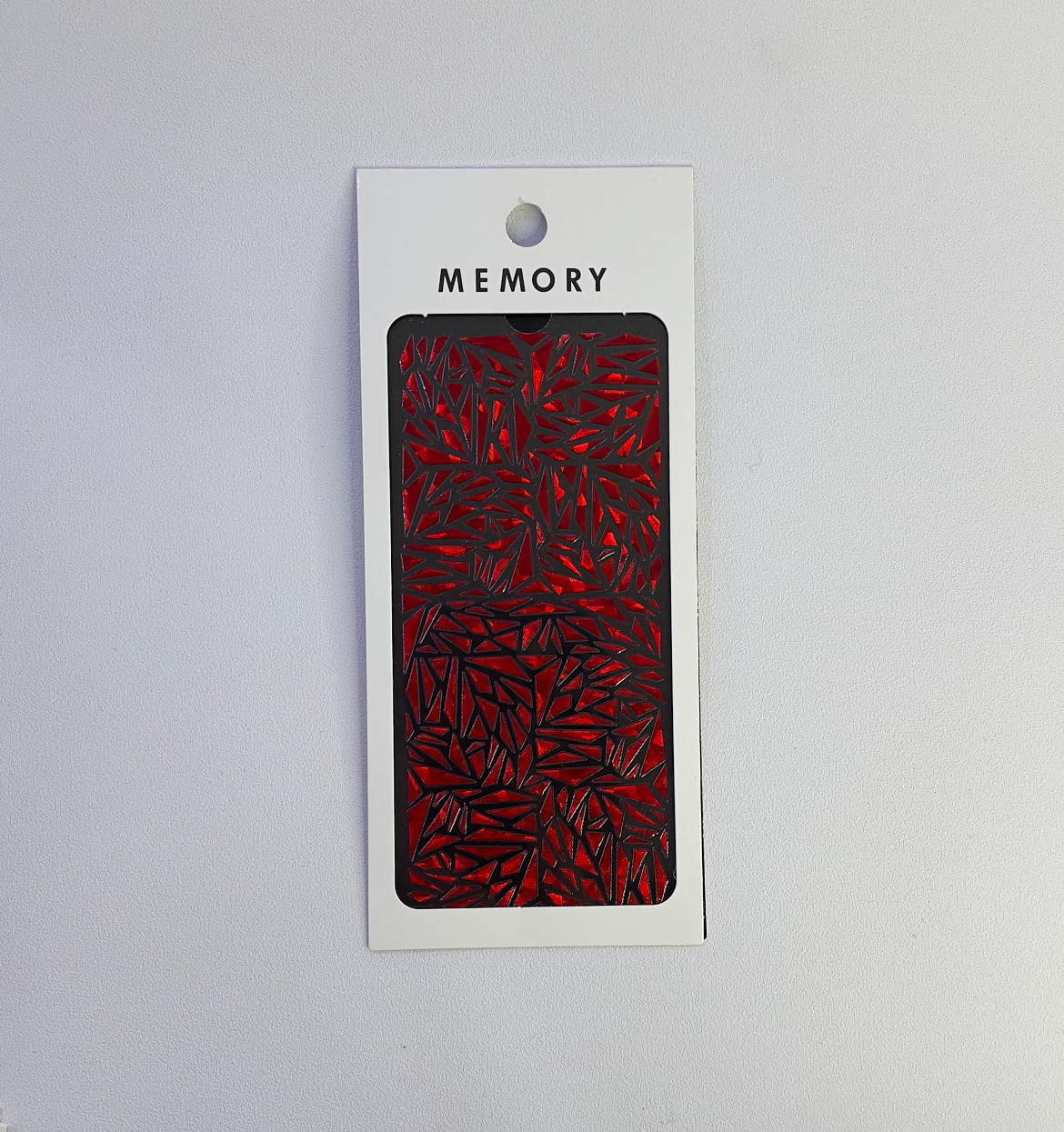 Ruby Red Glass Nail Art Decals DIY Holographic Stickers Made in Korea Beauty