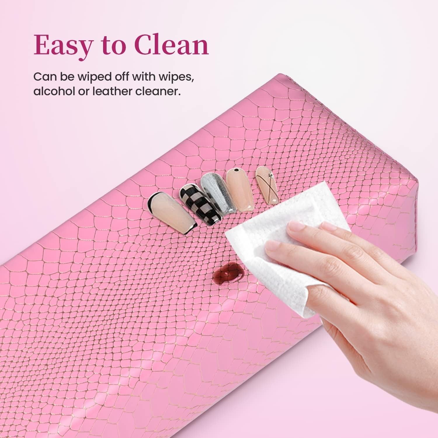 Arm Rest for Nails, Easy to Clean Nail Armrest Pillow for Acrylic Nails Sturdy