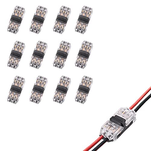 Paquete de 12 conectores de cable de bajo voltaje sin soldadura rápida