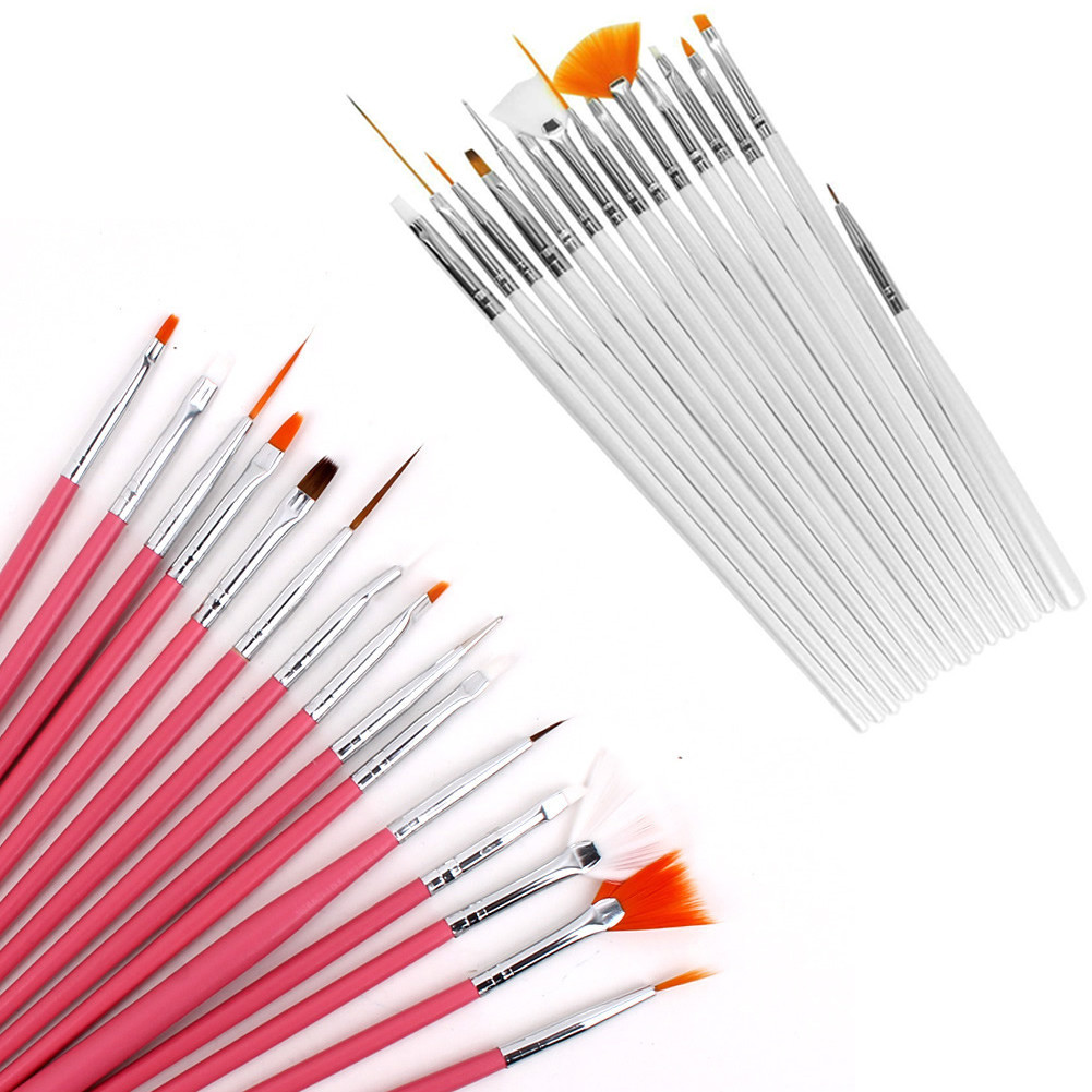 15PCS Nail Pens UV Gel Design Painting Art Brush Set Salon Manicure DIY Tool US