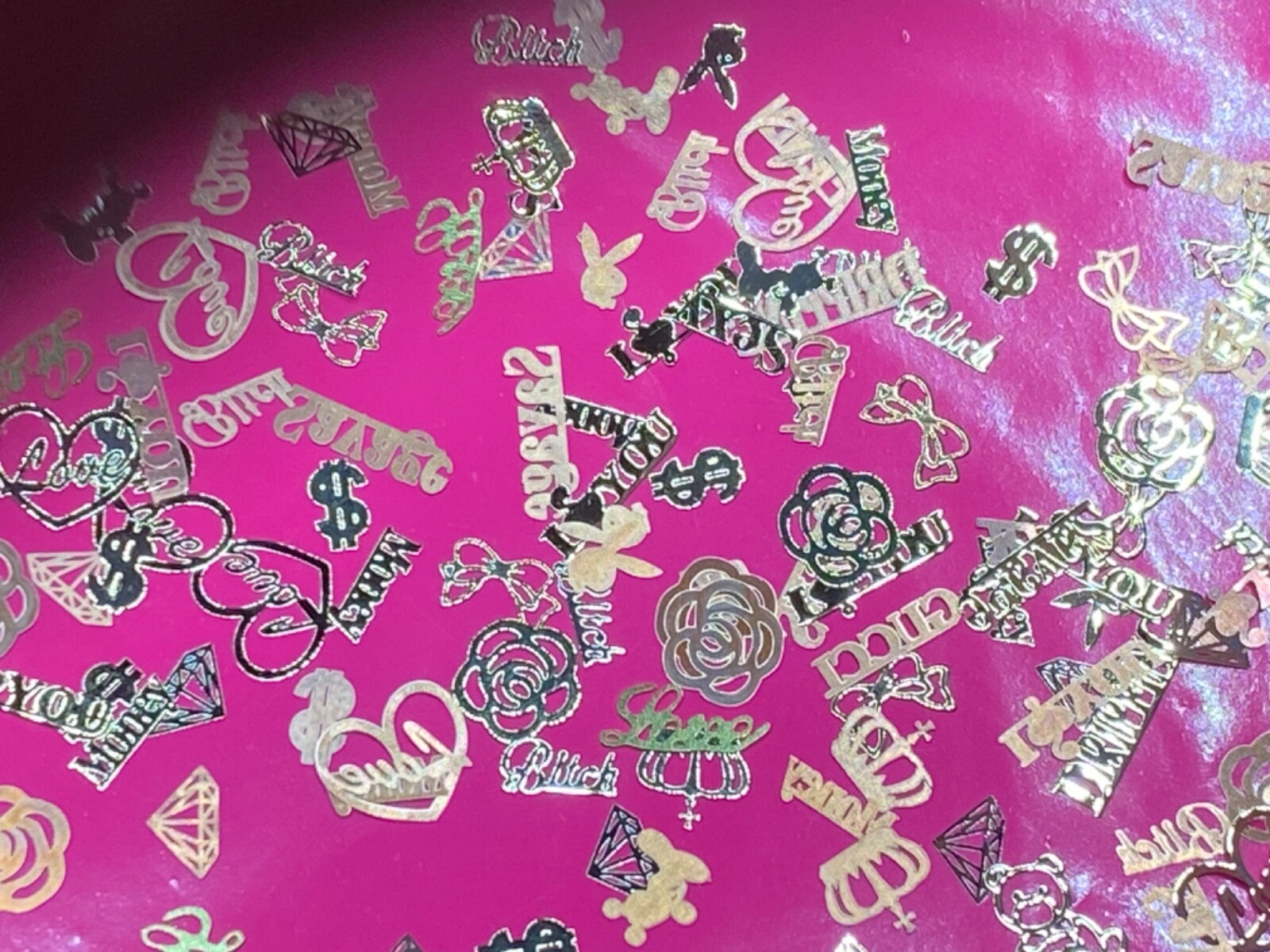 Gold 100 pc Nail Art Charm Decoration DIY