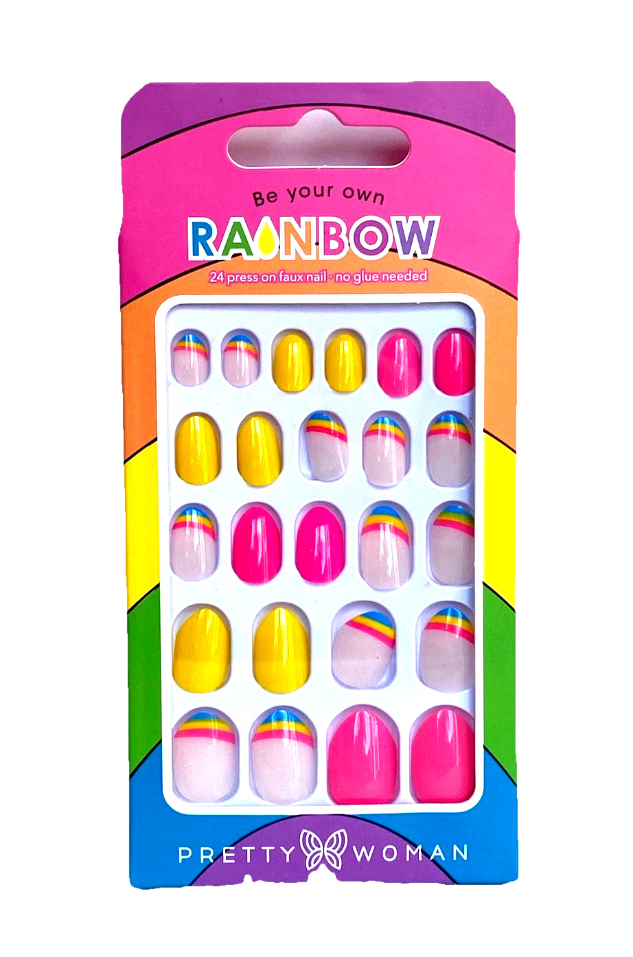 Pretty Woman Press-On Nails Be Your own Rainbow Kids / Small