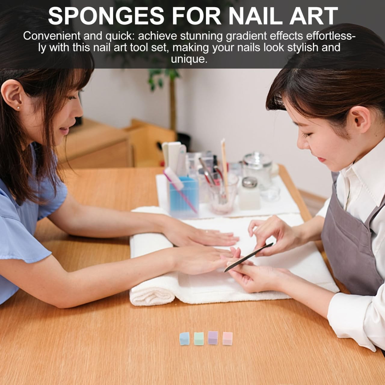 FOMIYES Nail Art Tool Set – Multi-Functional Gradient Sponges & Grabbing Pen…