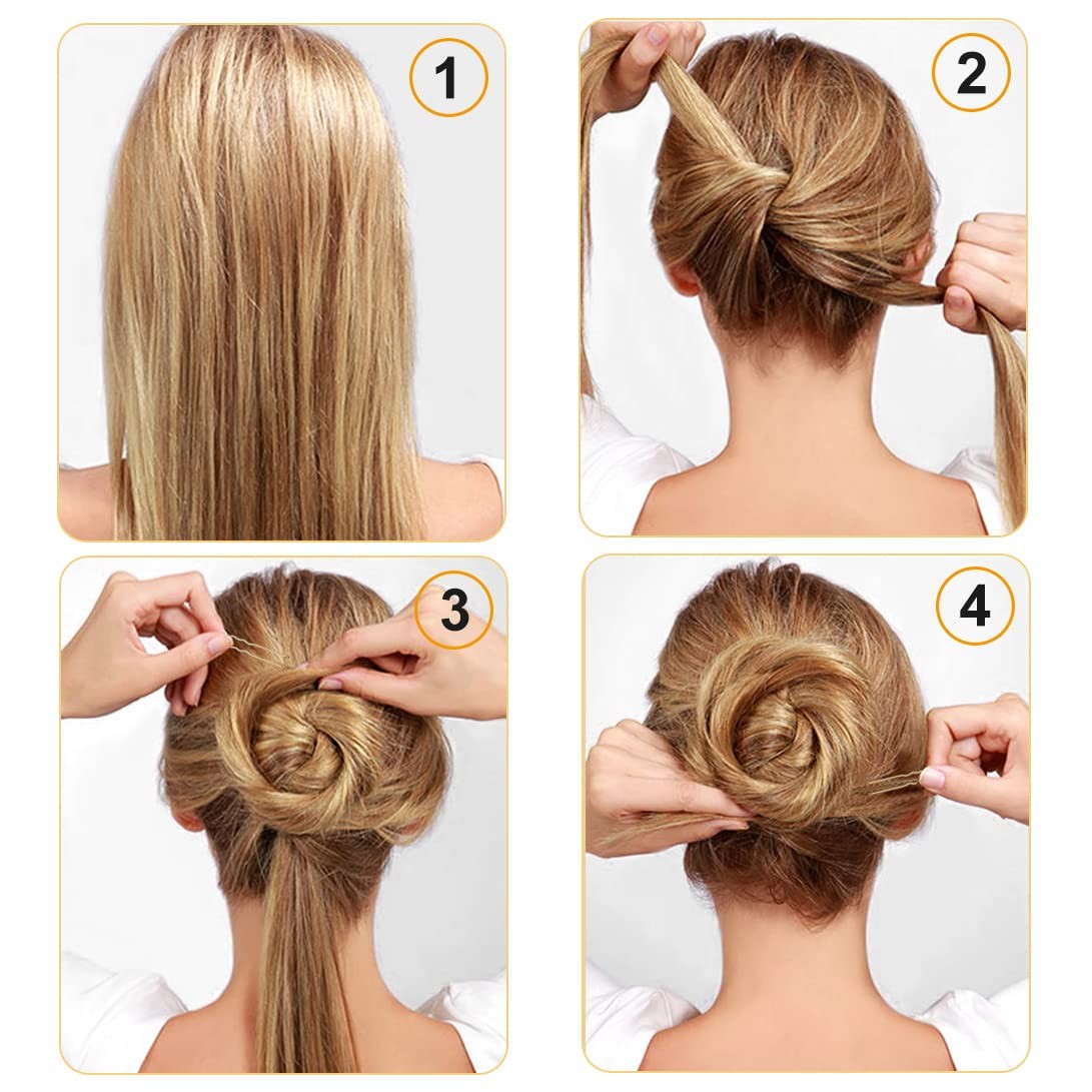 Cehony U Shaped Hair Pins, 200 Count for Women 1 (Pack of 200), Blonde