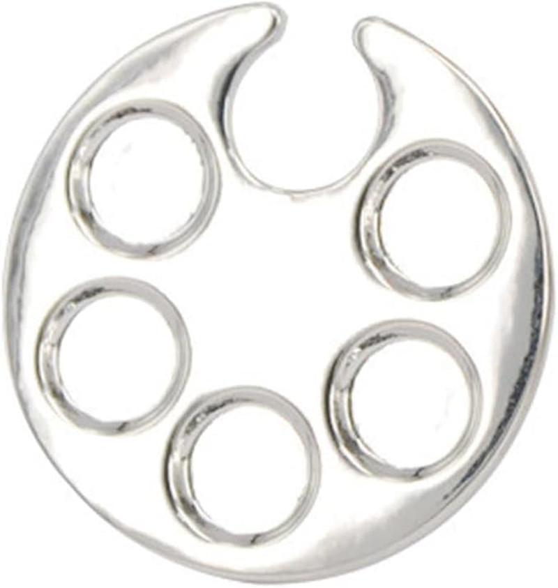 Silver Metal Mini Manicure Palette, Paint Palette Finger Rings, Wearable Metal N