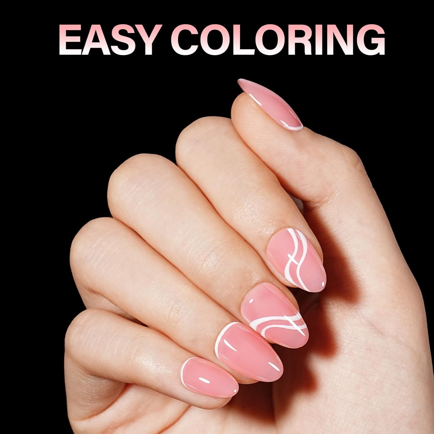 Short Almond Nail Tips Pre-Shaped Acrylic Nail Tips Half Matte Full Cover Nai…