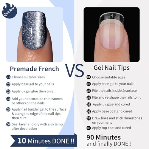 120Pcs Square Press on Nails Short 1 Fl Oz (Pack of 120) Red,Blue,White,Purple
