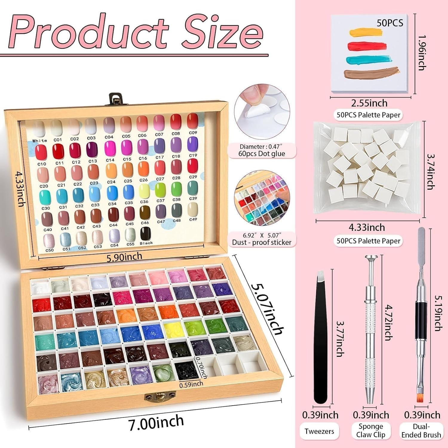 Sponge Paint Patting Gel Polish Kit – 57 Vibrant Colors Included