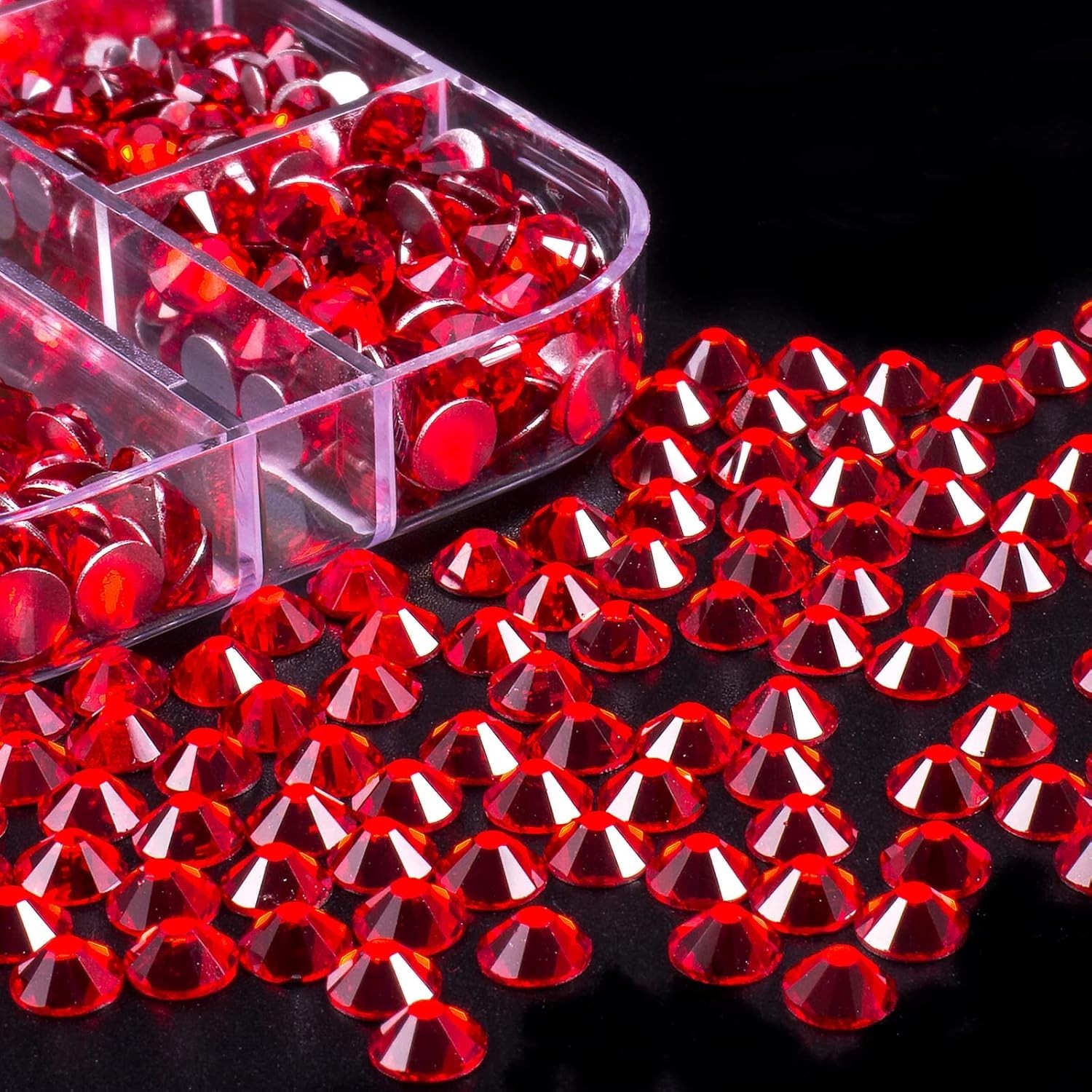 Nail Art Rhinestones Kit 2400Pcs Nail Gems Ab Flatback Rhinestones Gems Stones,