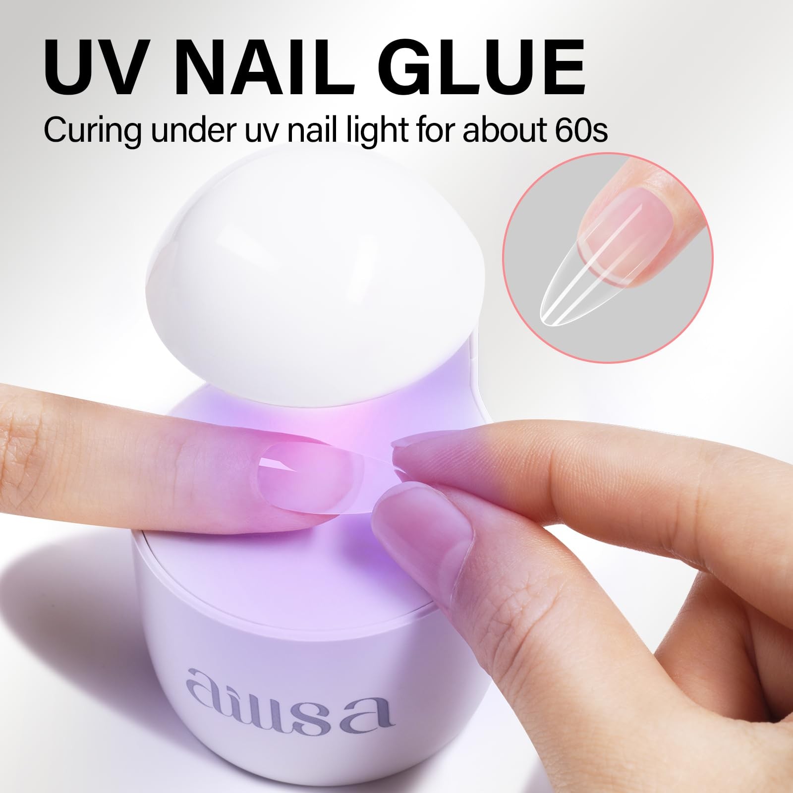 Gel Nail Glue for Nails Tips, Solid Super Strong Gel Glues 15g Professional F…