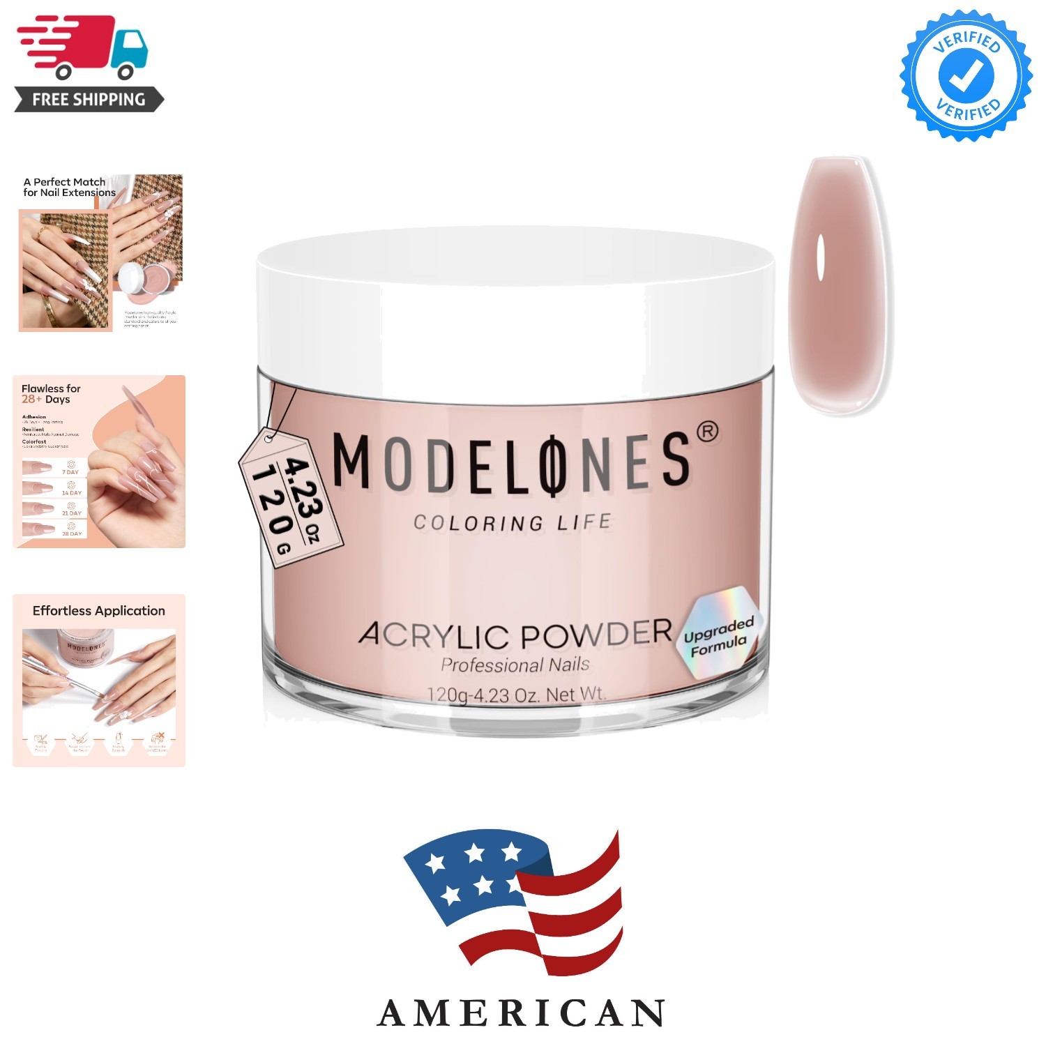 Acrylic Powder, 4.23oz Upgraded Dark Pink Nail Acrylic Powder for Nail Art 3D…