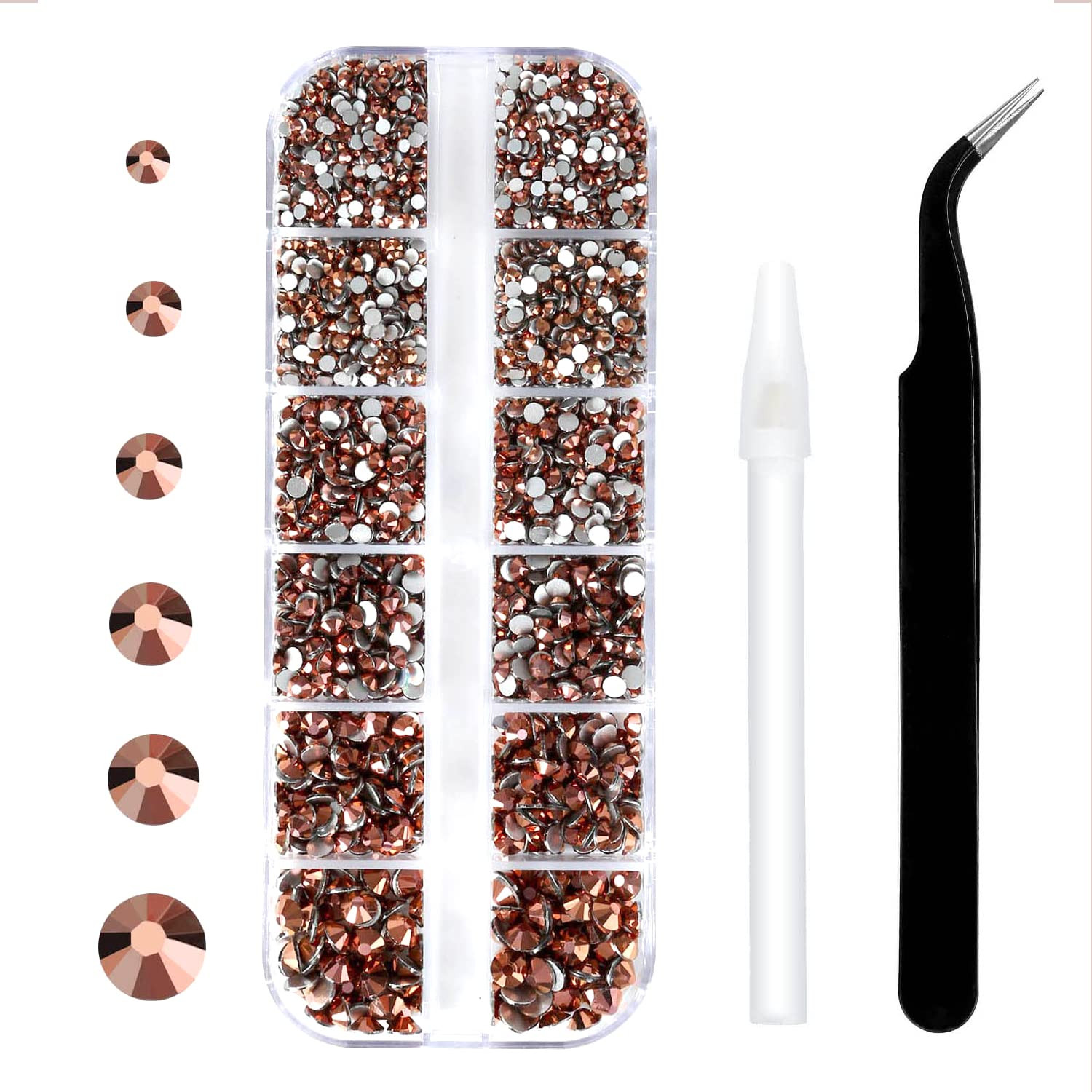 Black Diamond Glass Flatback Rhinestones for Nails, Crafts & Clothes – 4240PCS 6