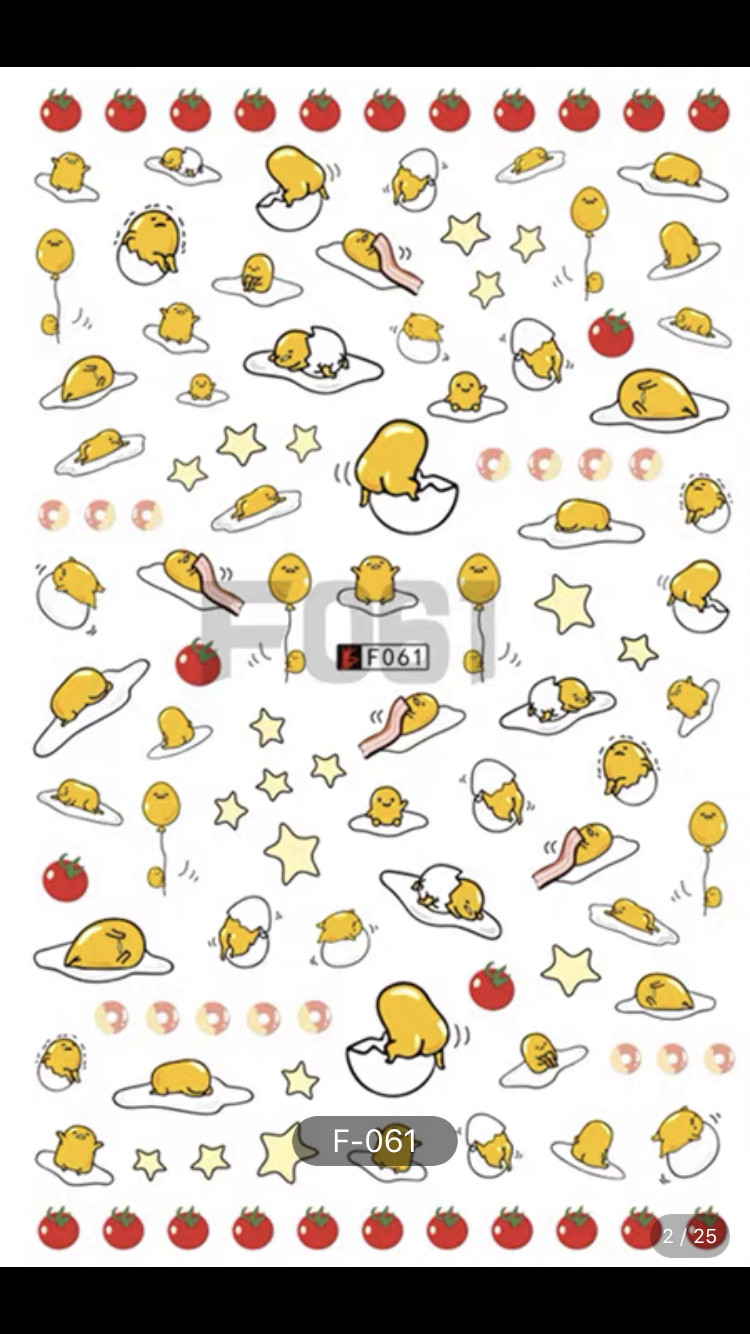 CARTOON Flower Nail Stickers Sailor Moon Totoro Pikachu Melody Princess