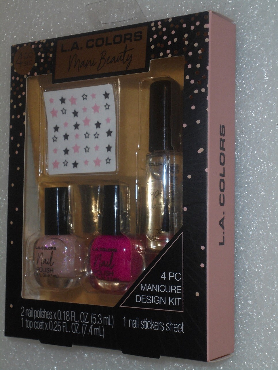 L.A. COLORS (4) PIECE MANICURE SET DESIGN KIT! NEW! MFG. SEALED! SALE!