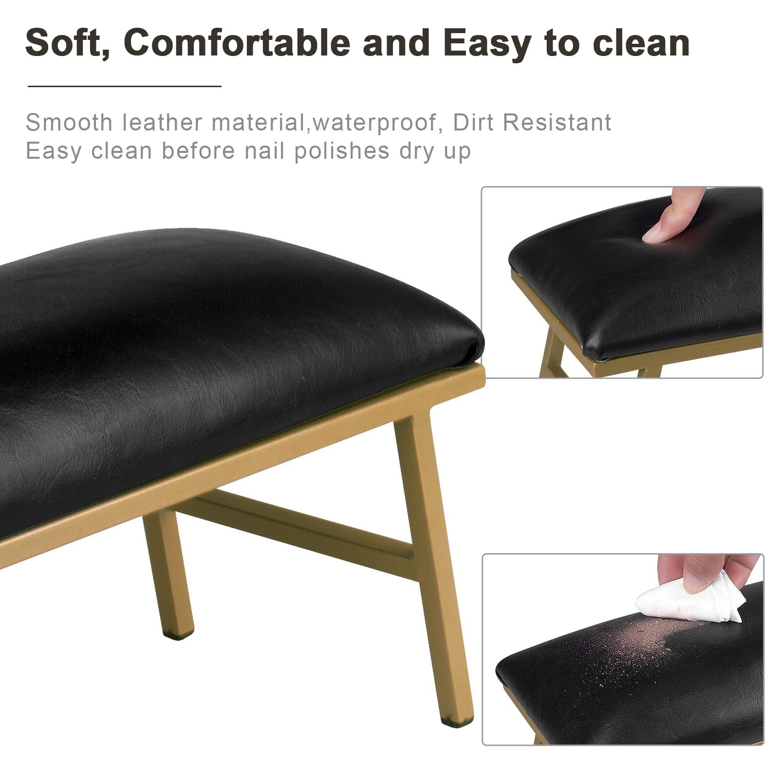 Arm Rest for Nails, Nail Arm Rest for Nail Tech with Microfiber Leather Nail …