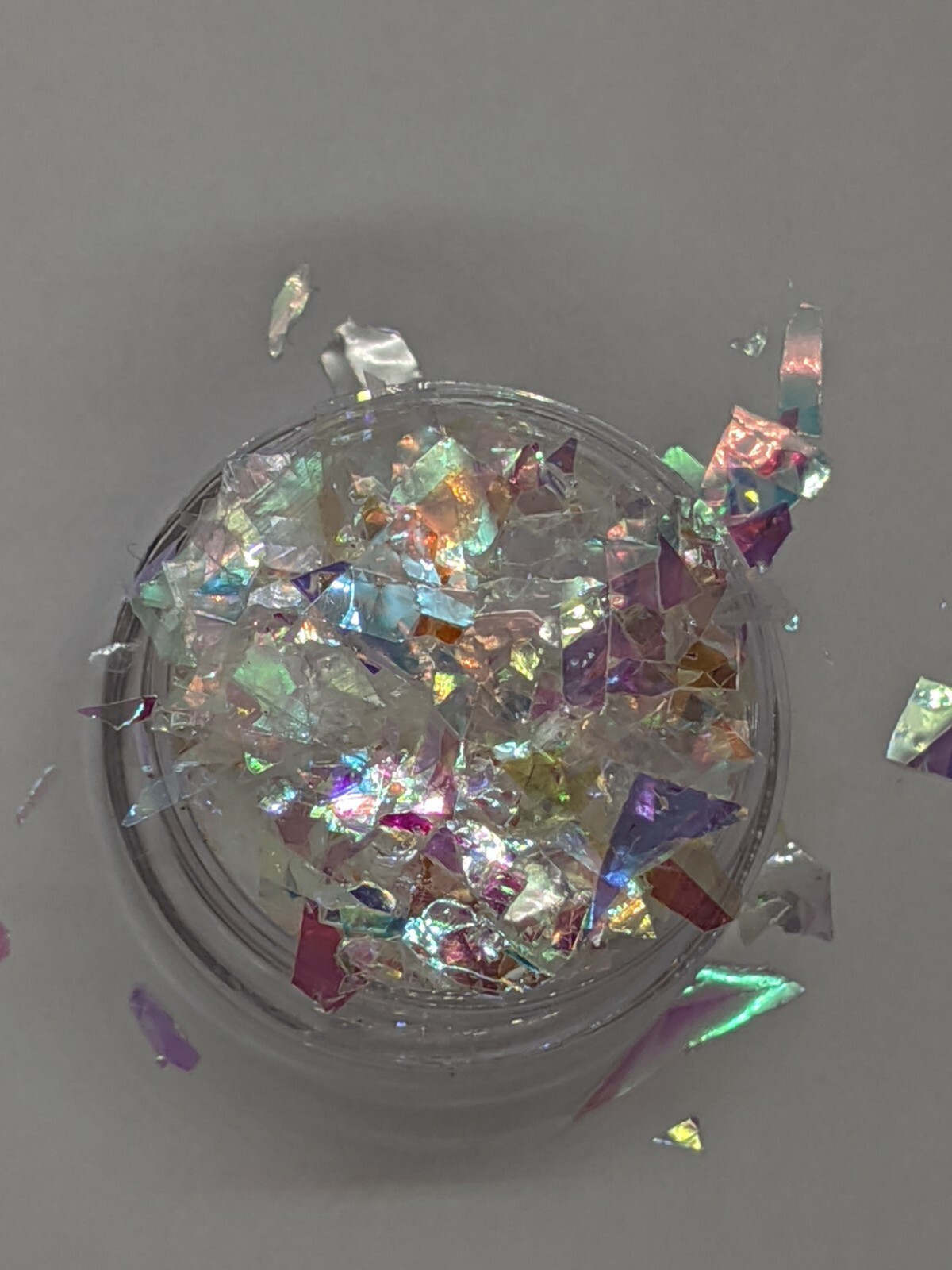Mylar Shards/flakes, 6 Colours, Nail Art Embellishment, Glitter, UK Seller.