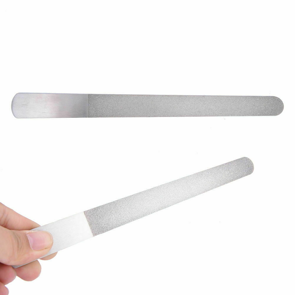 DOUBLE DUAL SIDED STAINLESS STEEL METAL NAIL FILE MANICURE PEDICURE SPA TOOL 6X