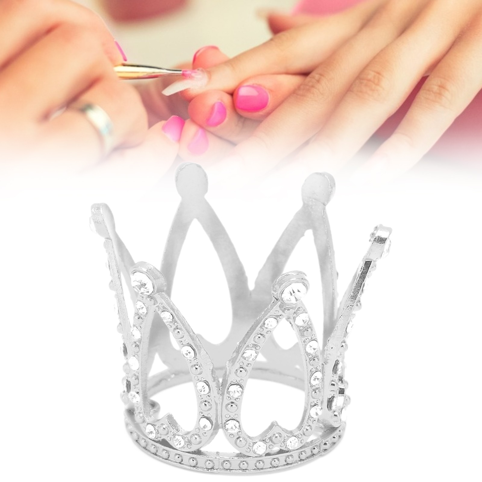 Crown Shape Nail Art Brush Holder For Manicure Tools Easy To Use
