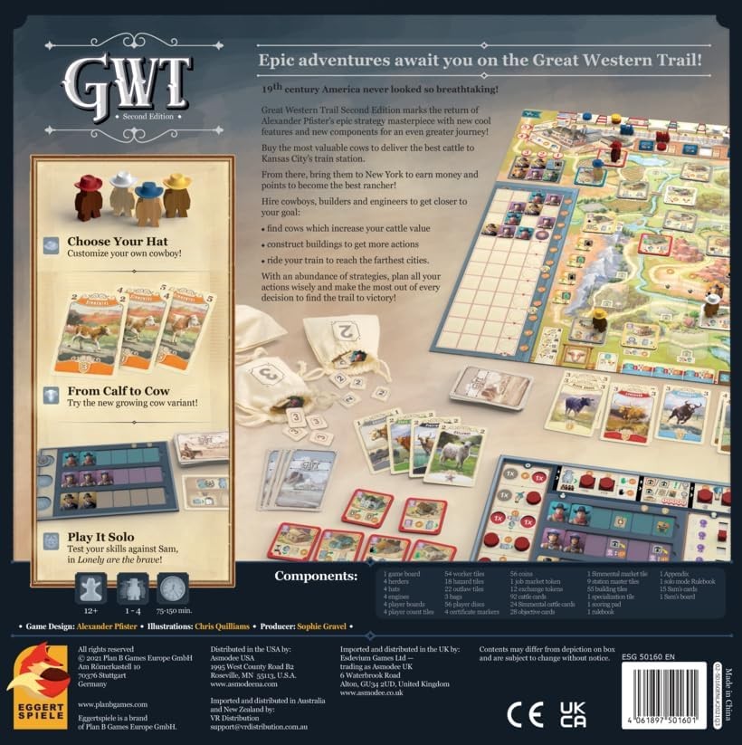 Great Western Trail 2nd Edition Board Game – Epic Strategy for…