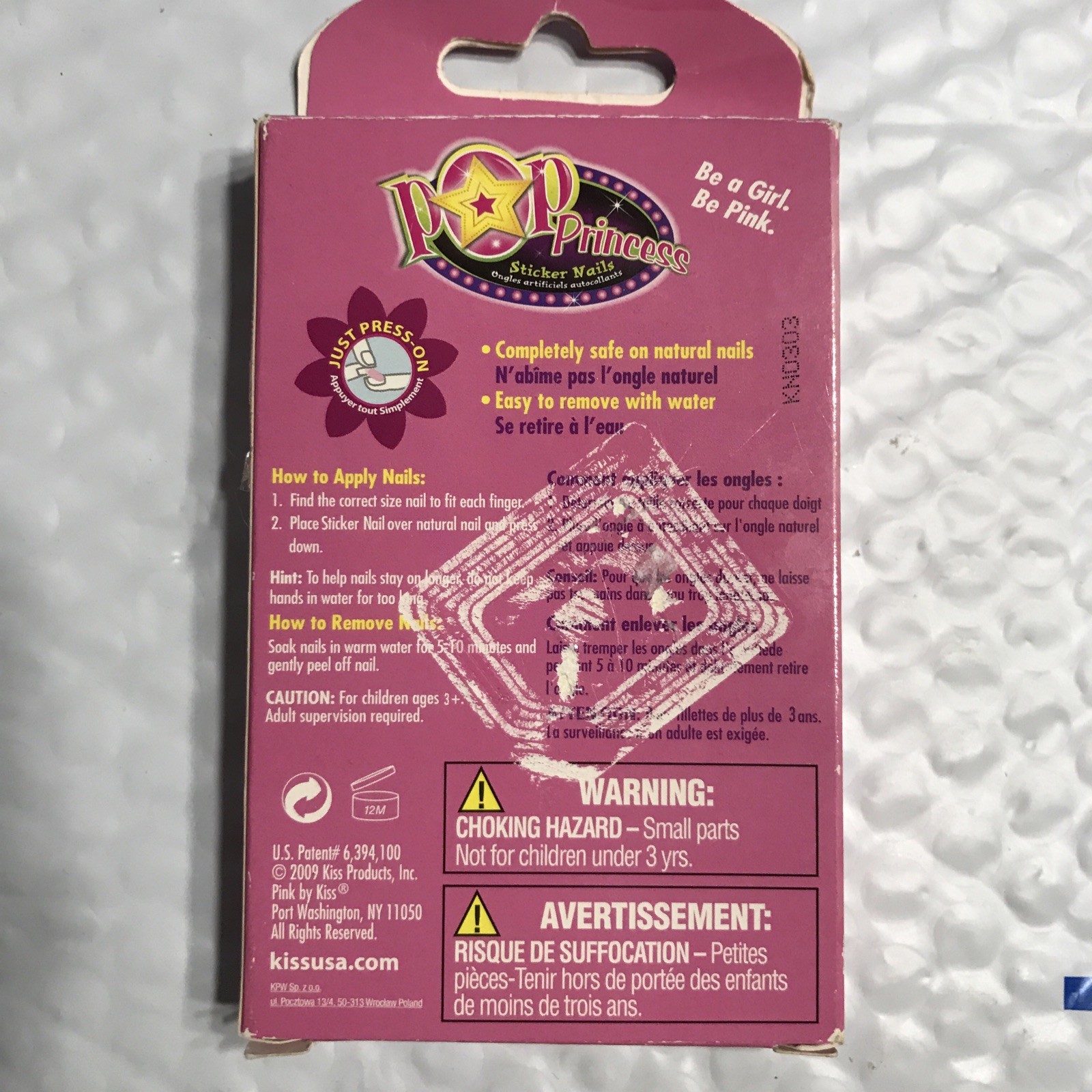 PINK by KISS Pop Princess 24 Sticker Nails 53491 PSP03 unsealed NEW