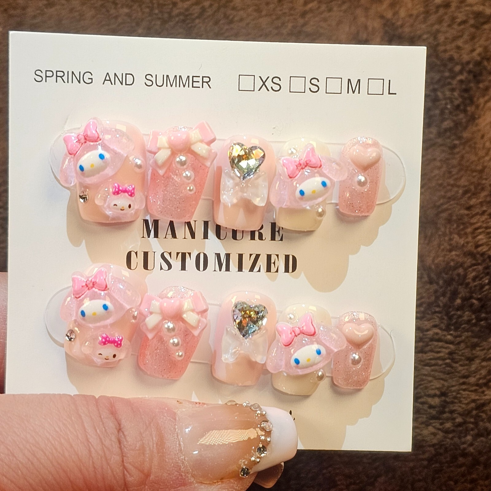 Easter Wonderland Handmade Cute Bunny Themed Press-On Nails