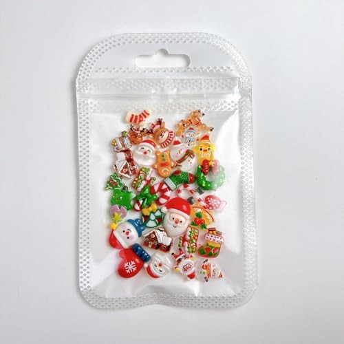40Pcs Christmas Mix Nail Charms Reindeer Snowman Santa Claus Nail YH-6