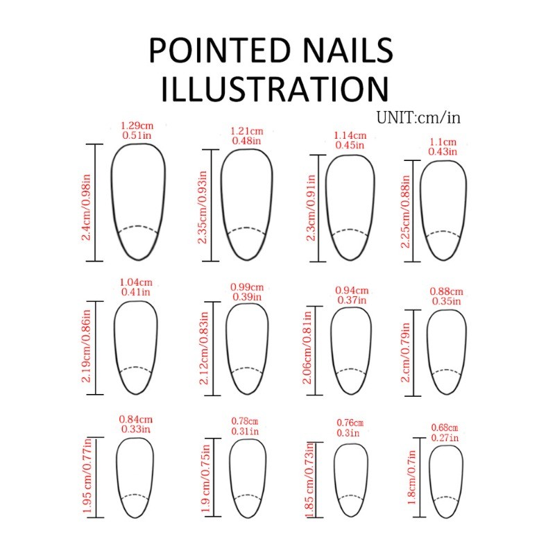 48 Cartoon Rabbits and Heart-shaped Medium Almond Length, Removable Fake Nail