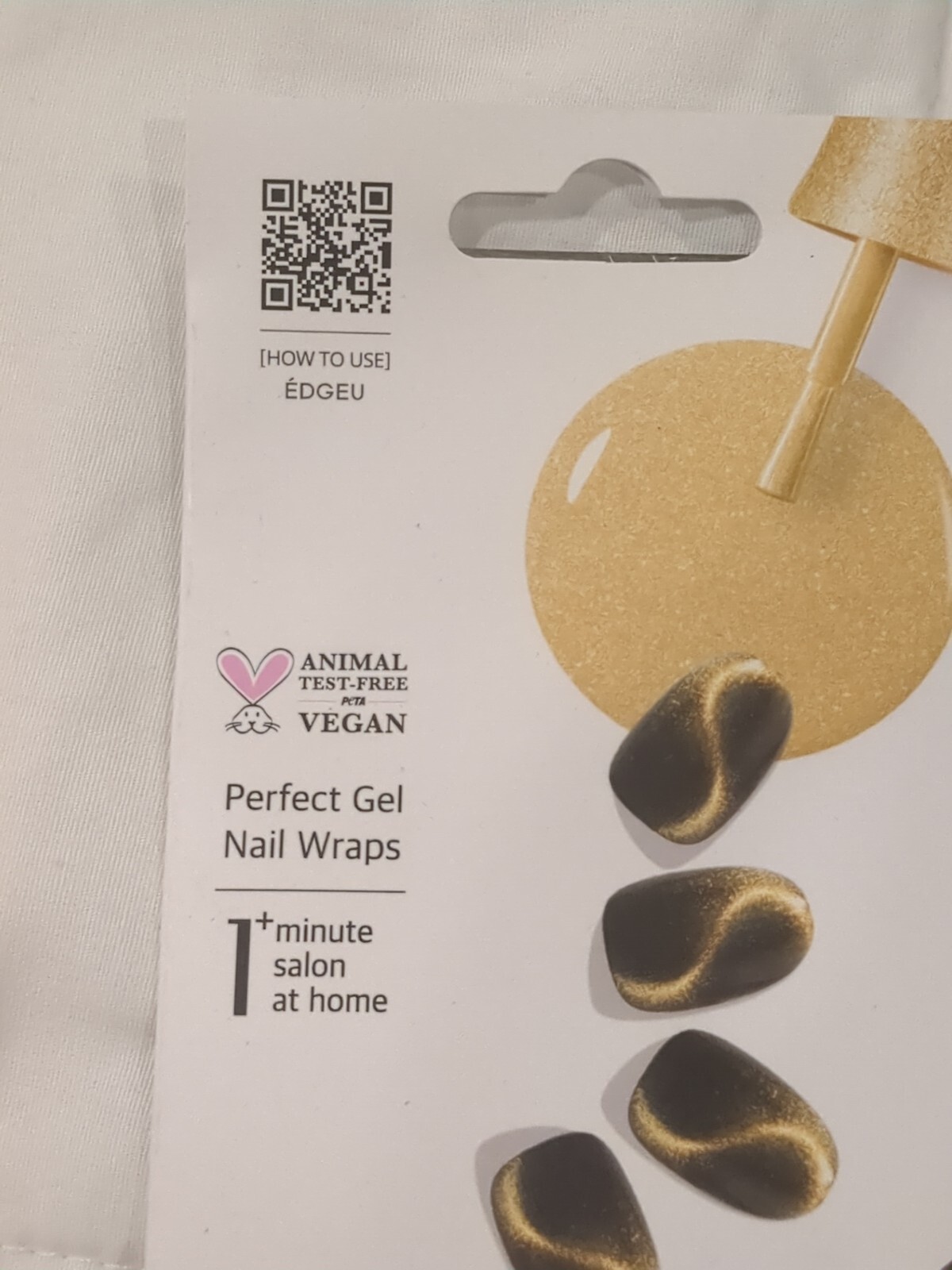 Perfect Gel Nail Wraps, ENA 917 Wave Gold Magnet, 2- 19 Piece Kits New