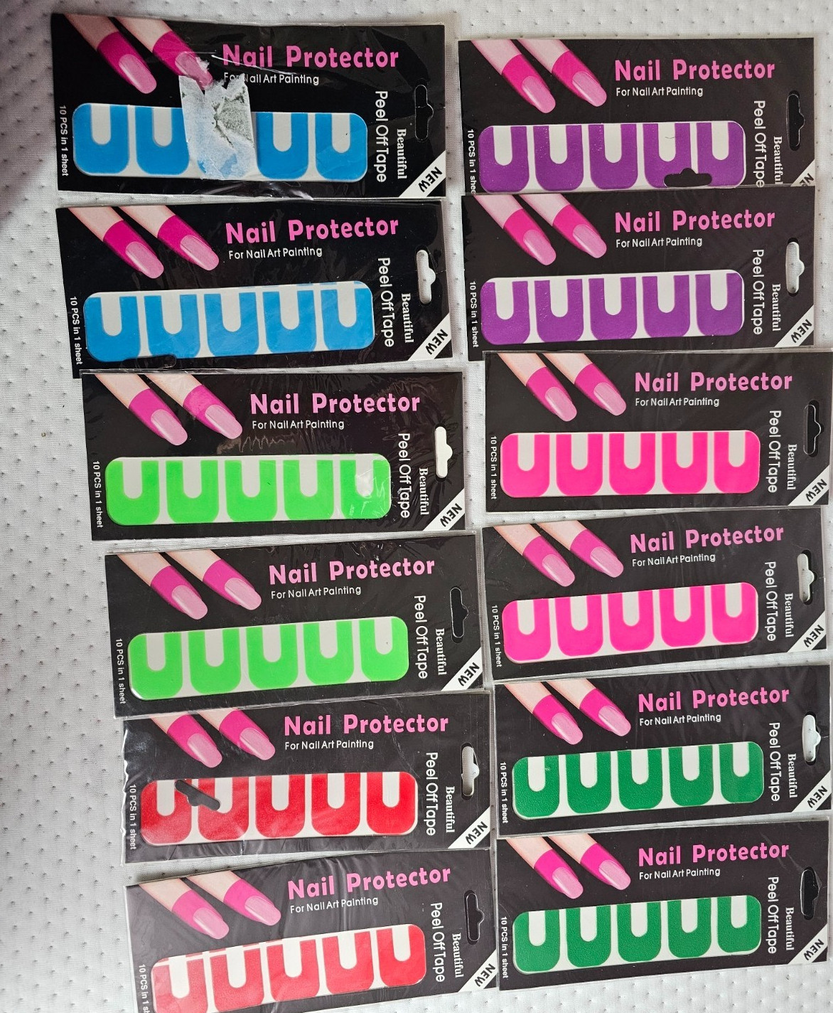 120 Pieces Nail Protector Peel Off Fingers U-Shaped Tape for Polish Skin Guard