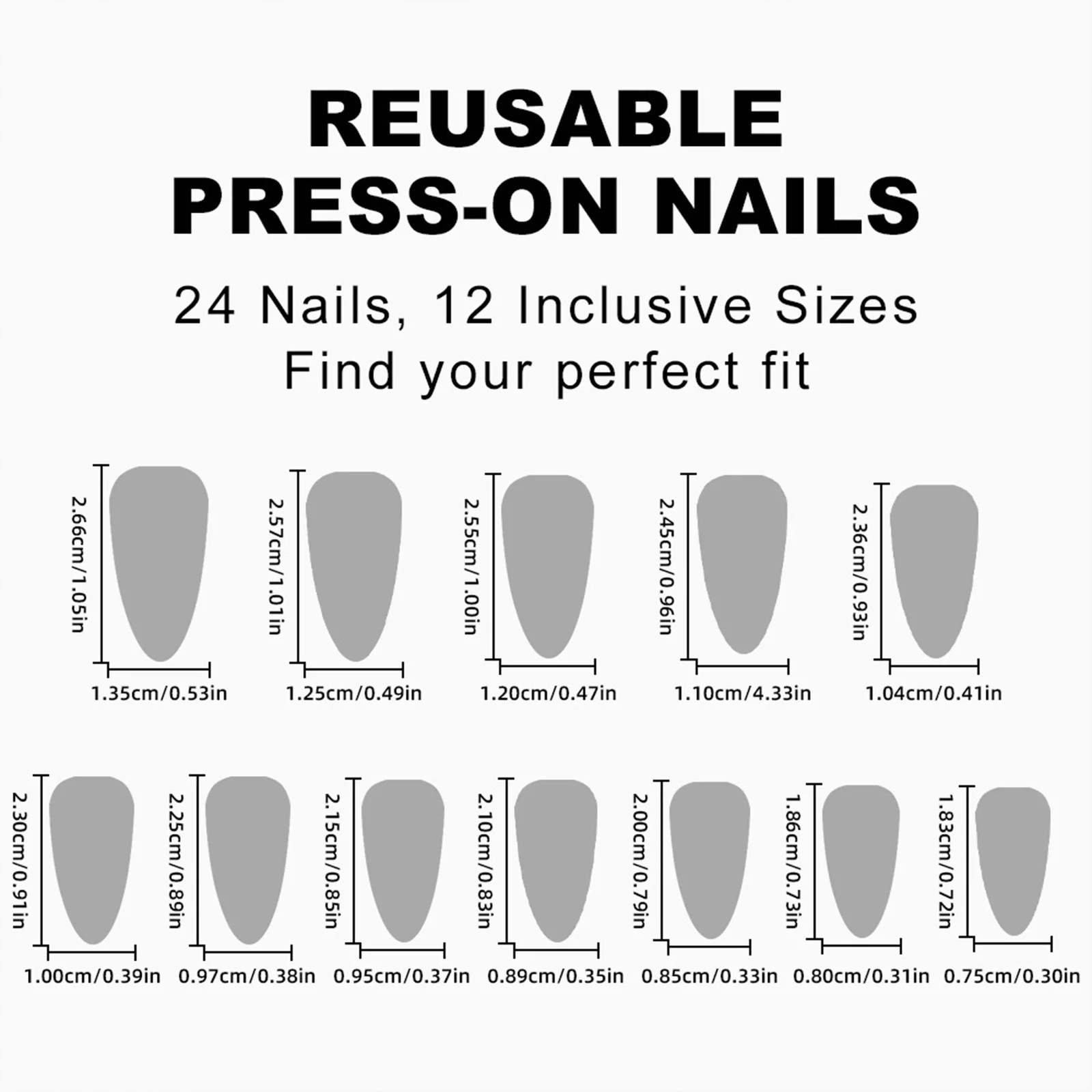24pcs Purple Cat Eye Almond Long False Nails Glitter Shiny Nail Patch