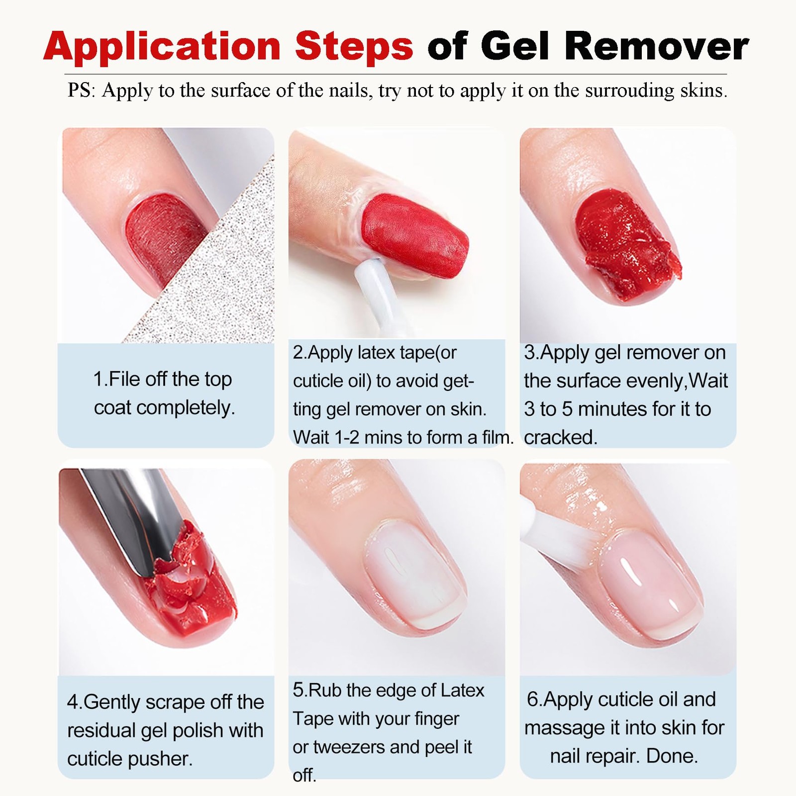 Gel Nail Polish 0.5 Fl Oz (Pack of 1), 1pc Remover & Manicure Tools X4