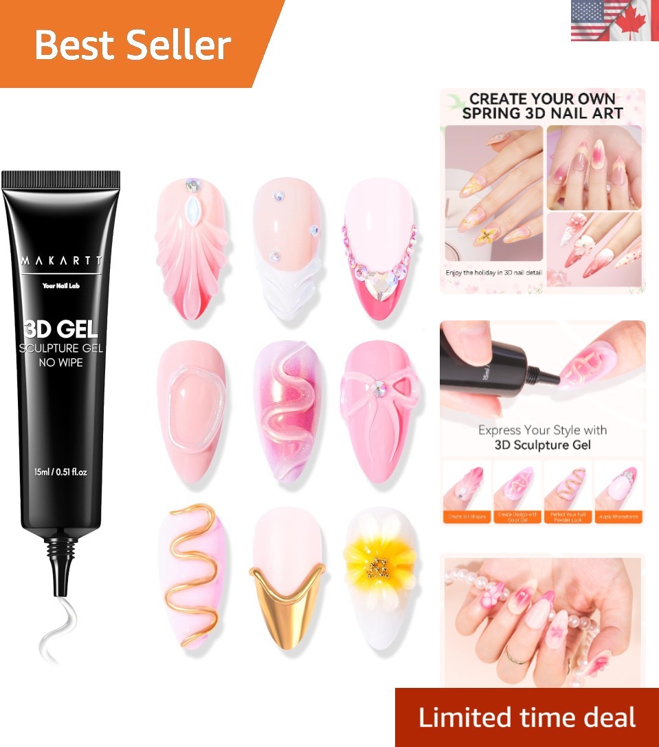 High Viscosity 3D Nail Art Gel – Precision Application for Long-Lasting Designs