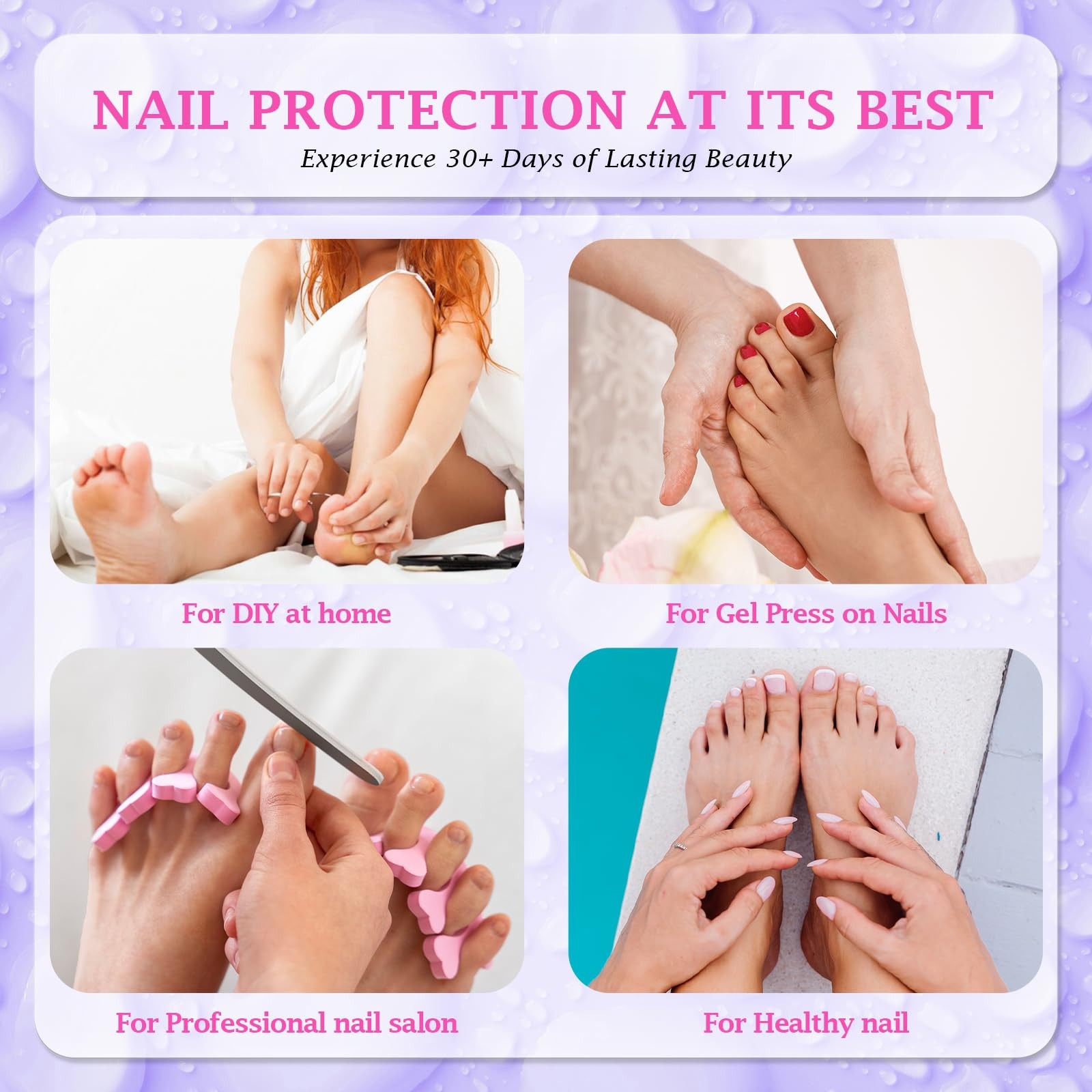 300pcs Wide Square Toe Nail Tips Full Matte Toenail Extension Tips for Wide N…