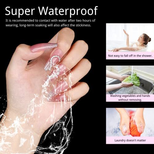 Adhesive Tabs 25 Sheets for Press On False Nail Large size for hands/25 sheet