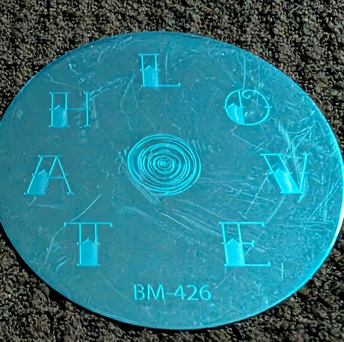 Nail Stamping Plate Bundle Monster BM-426 LOVE HATE Letters Typography Round
