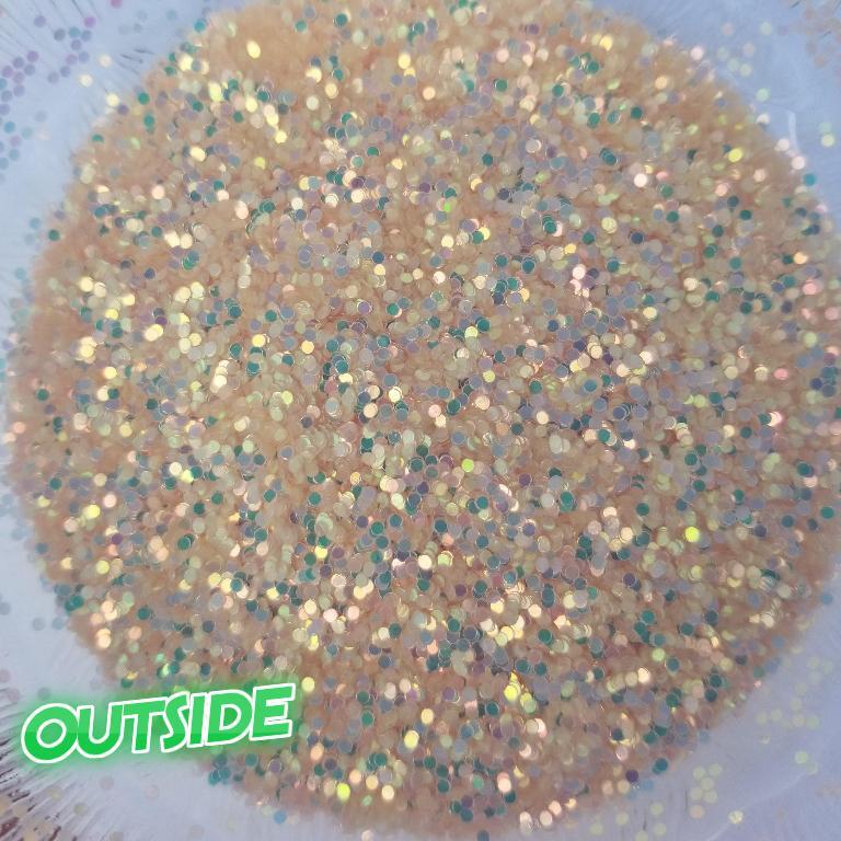 UV Sun Activated Glitter Shapes -1mm, 2mm or 3mm Dots – Orange Sherbet