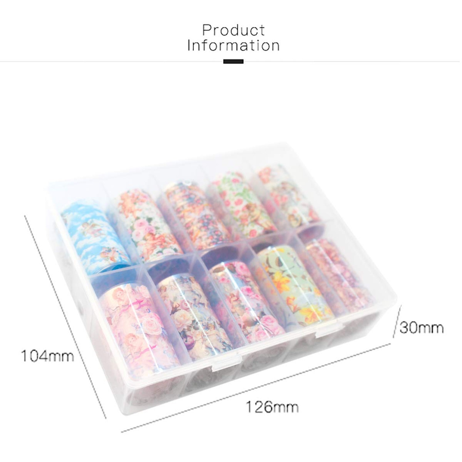Nail Foil Transfer, DANNEASY 10 Sheets Angle Cupid Flower Design Nail Sticker…