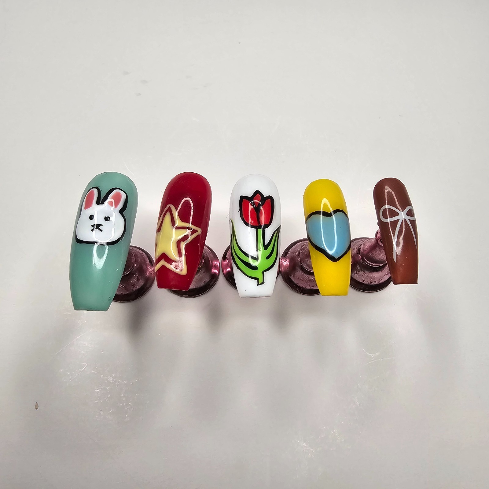 Press-On Nail Set #54: 2000’s Spring