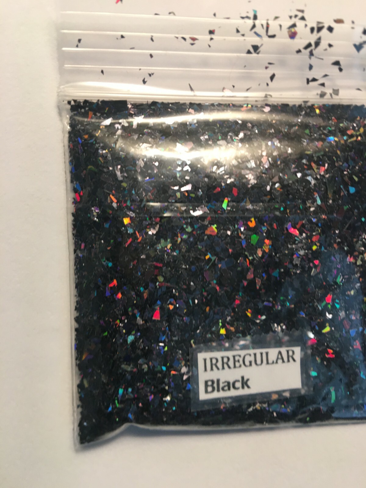 Solvent Resistant IRREGULAR shape Glitter (Black) Nail Art Face Crafts-1tsp-US