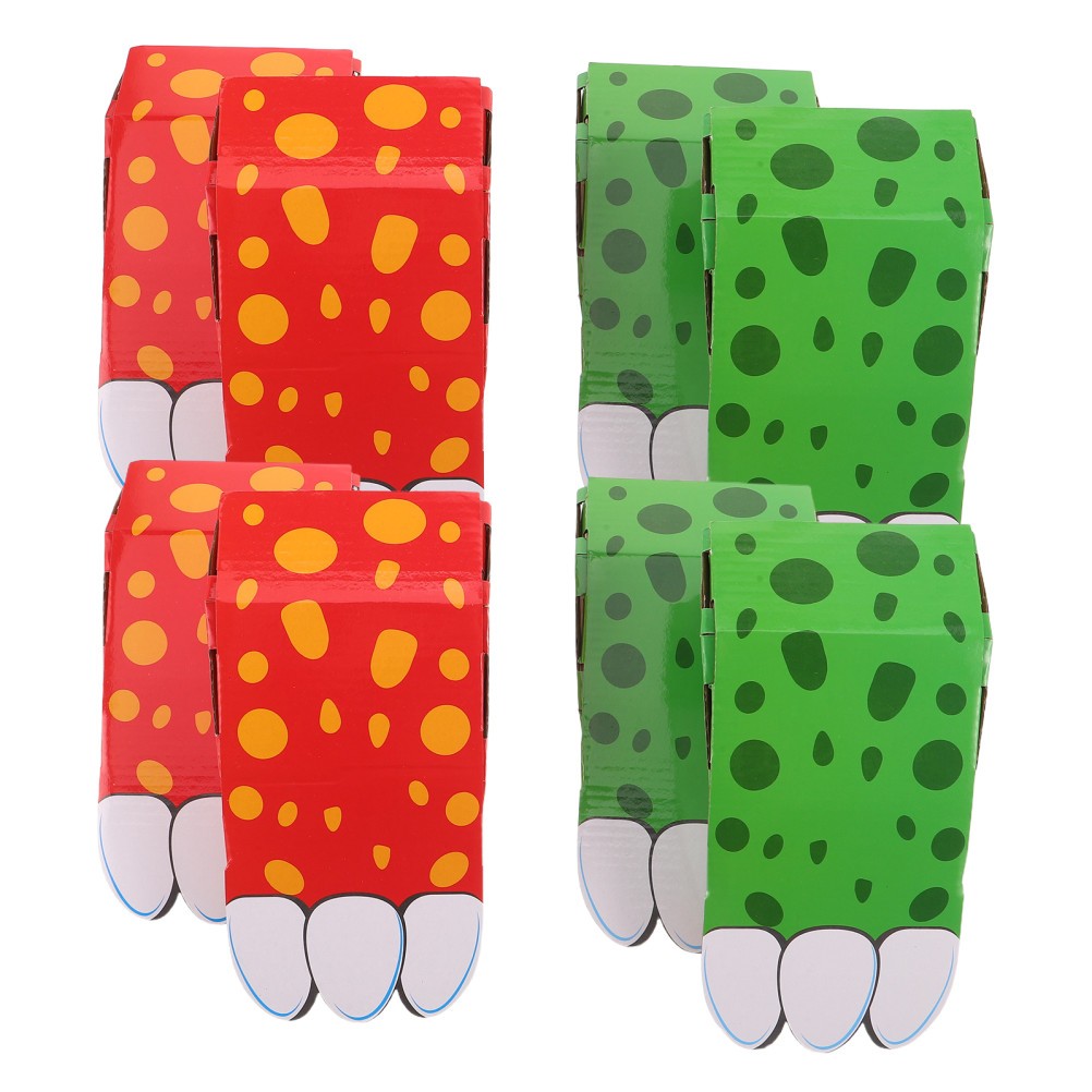 4 Pairs Durable Kids Wearable Cardboard Claw Toy for Toddler Role Play