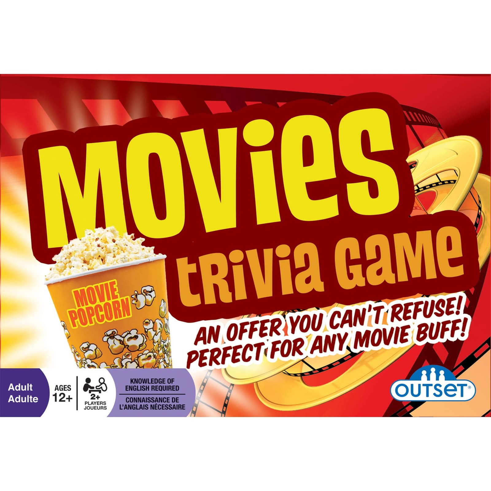 Outset Media Movies Trivia Game – Party – 7 inches x 5 x 3