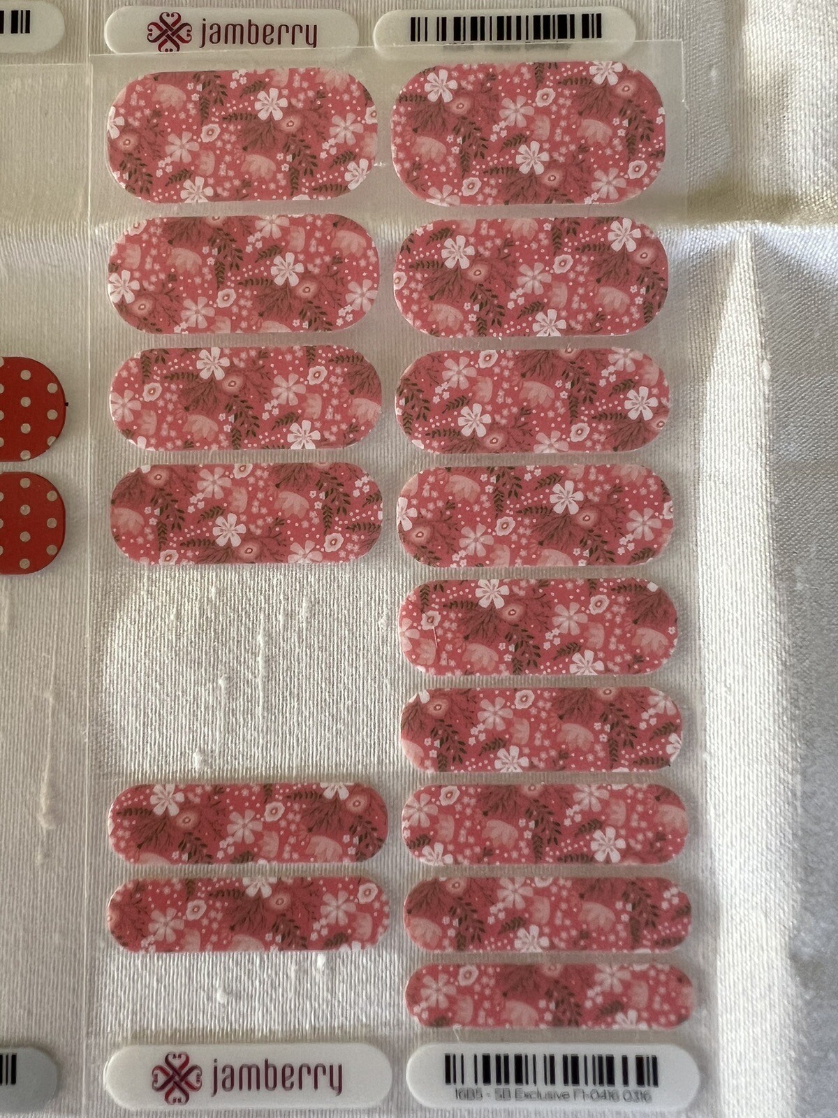 Jamberry Nail Wraps, Happy Birthday, Icy Rose Polka, Neutral Tiger, SB F1-0416
