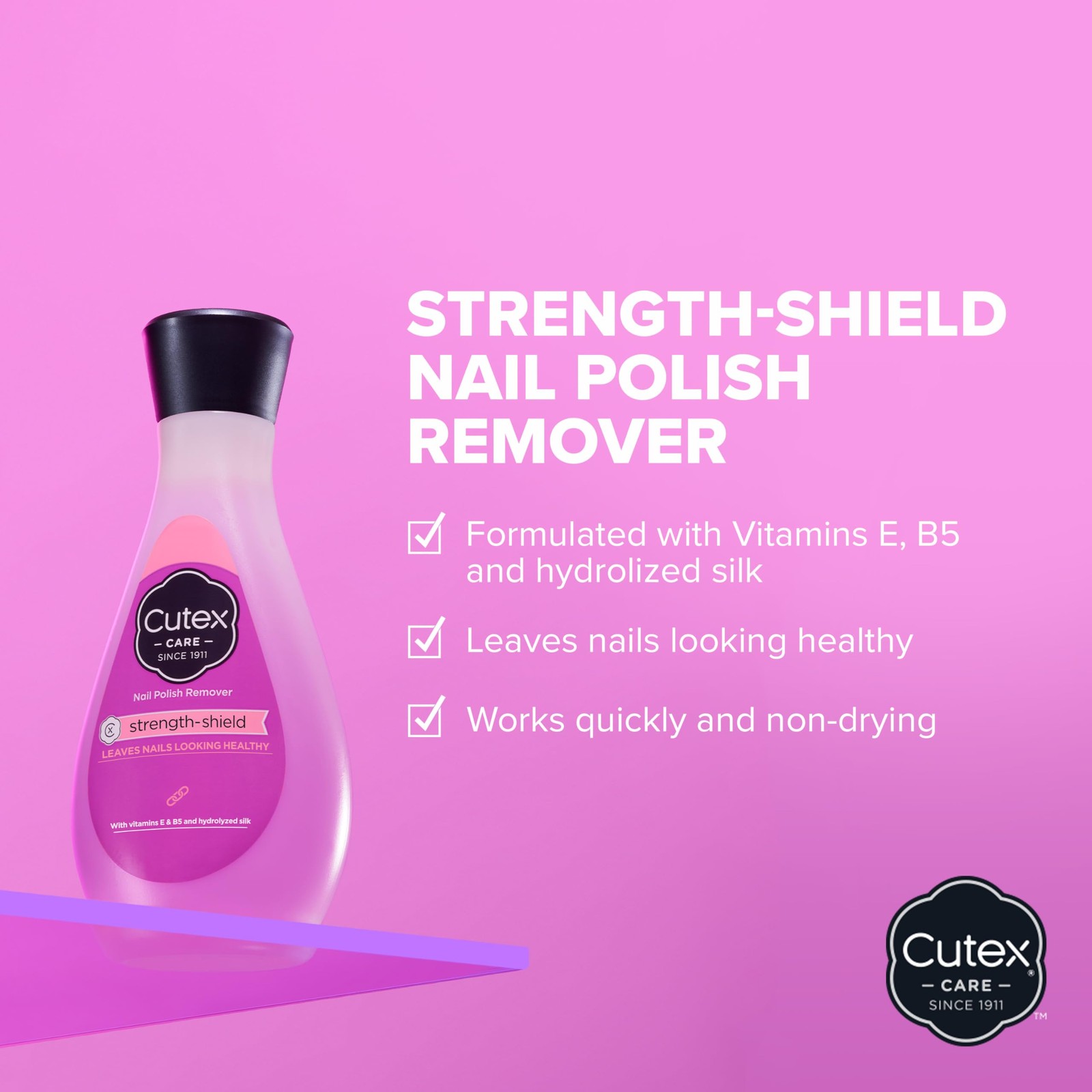 Cutex Strength 6.7 Fl Oz (Pack of 1), Shield Nail Polish Remover