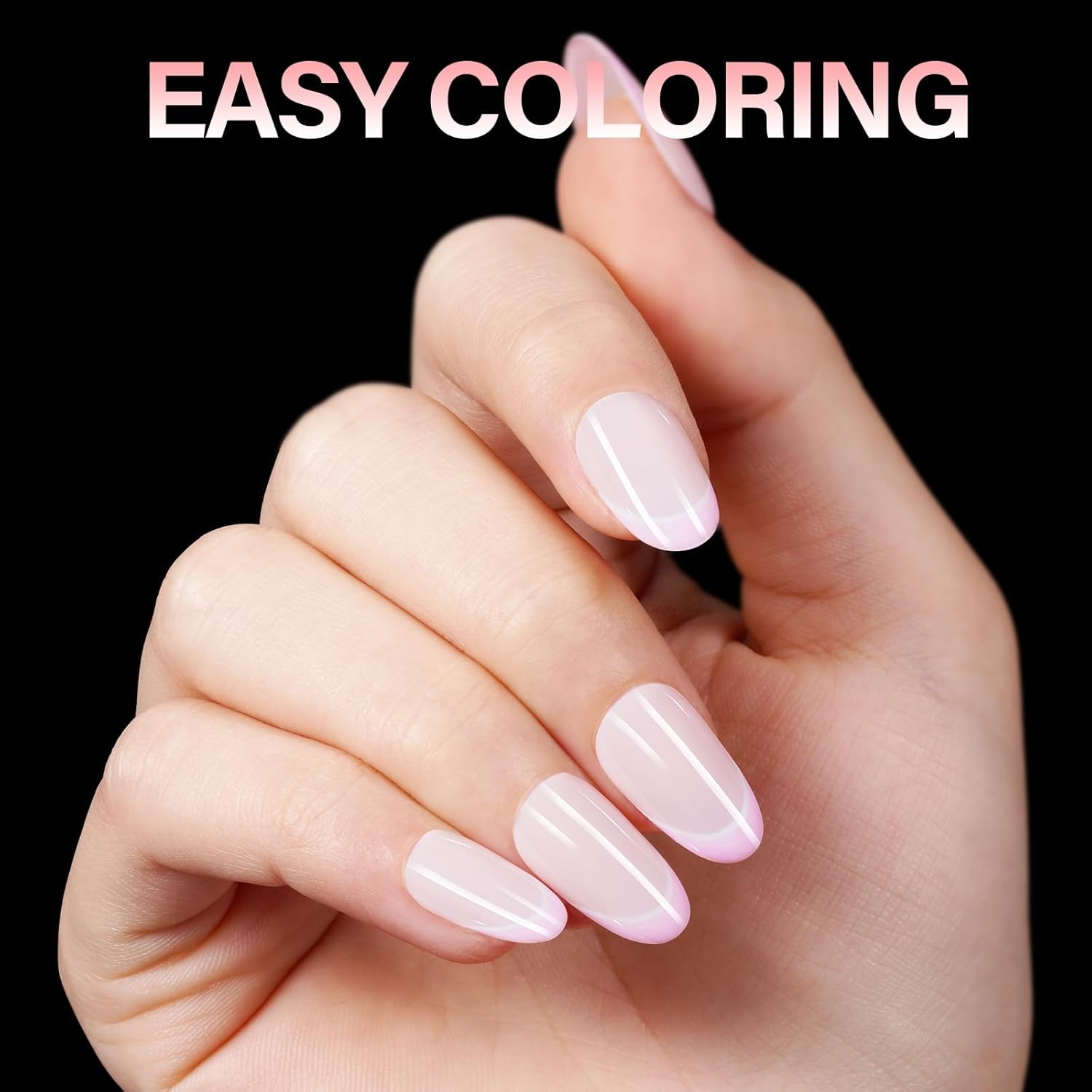 AILLSA Short Oval Nail Tips Full Cover 1 Fl Oz (Pack of 216),