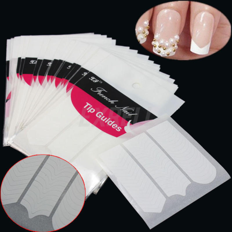 New French Manicure Nail Art Tips Form Guide Sticker Polish DIY
