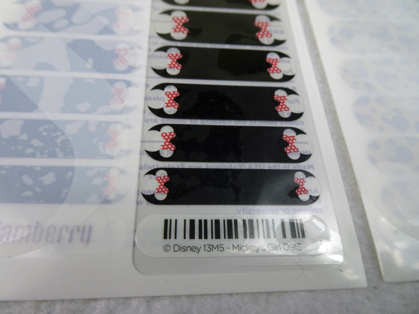 Jamberry lot of 4 new packs/sheets – disney minnie mouse