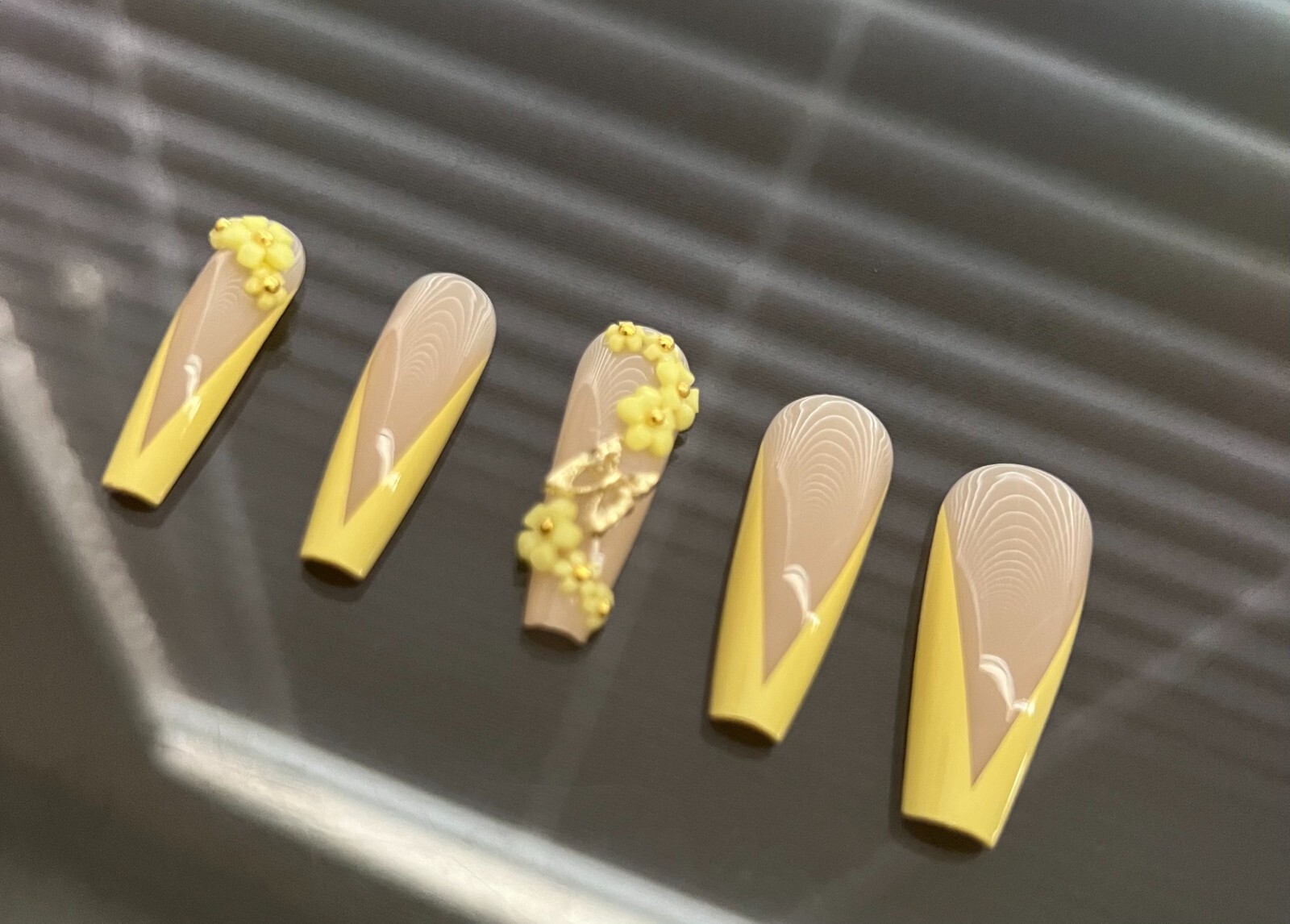 Press On Nails French Long Coffin Gift